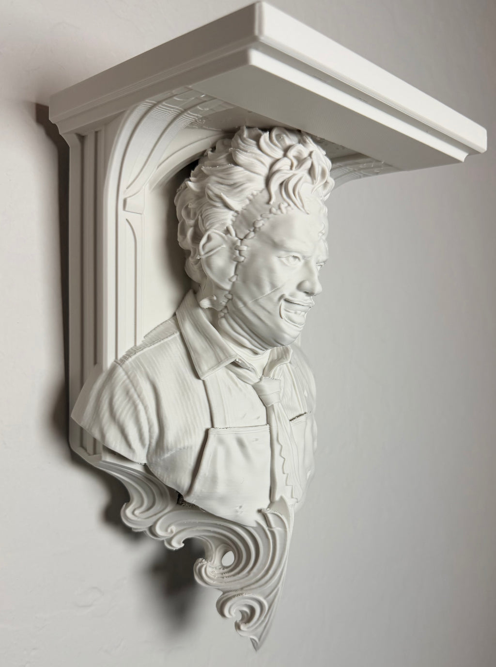 Horror Leatherface Like 6x5 Top Floating Wall Shelf Collectible