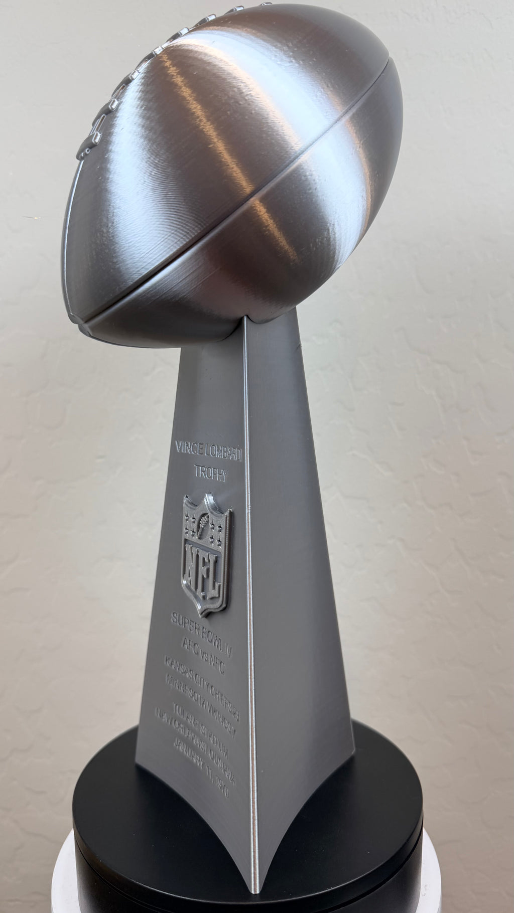 13 inch - Fully Customized Superbowl Vince Lombardi Trophy Like - ANY SB Game, Team, Year  ** FREE SHIPPING **