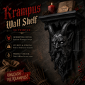 Horror Mythical Krampus 12" 8x6 Top Floating LED Capable Wall Shelf Collectible