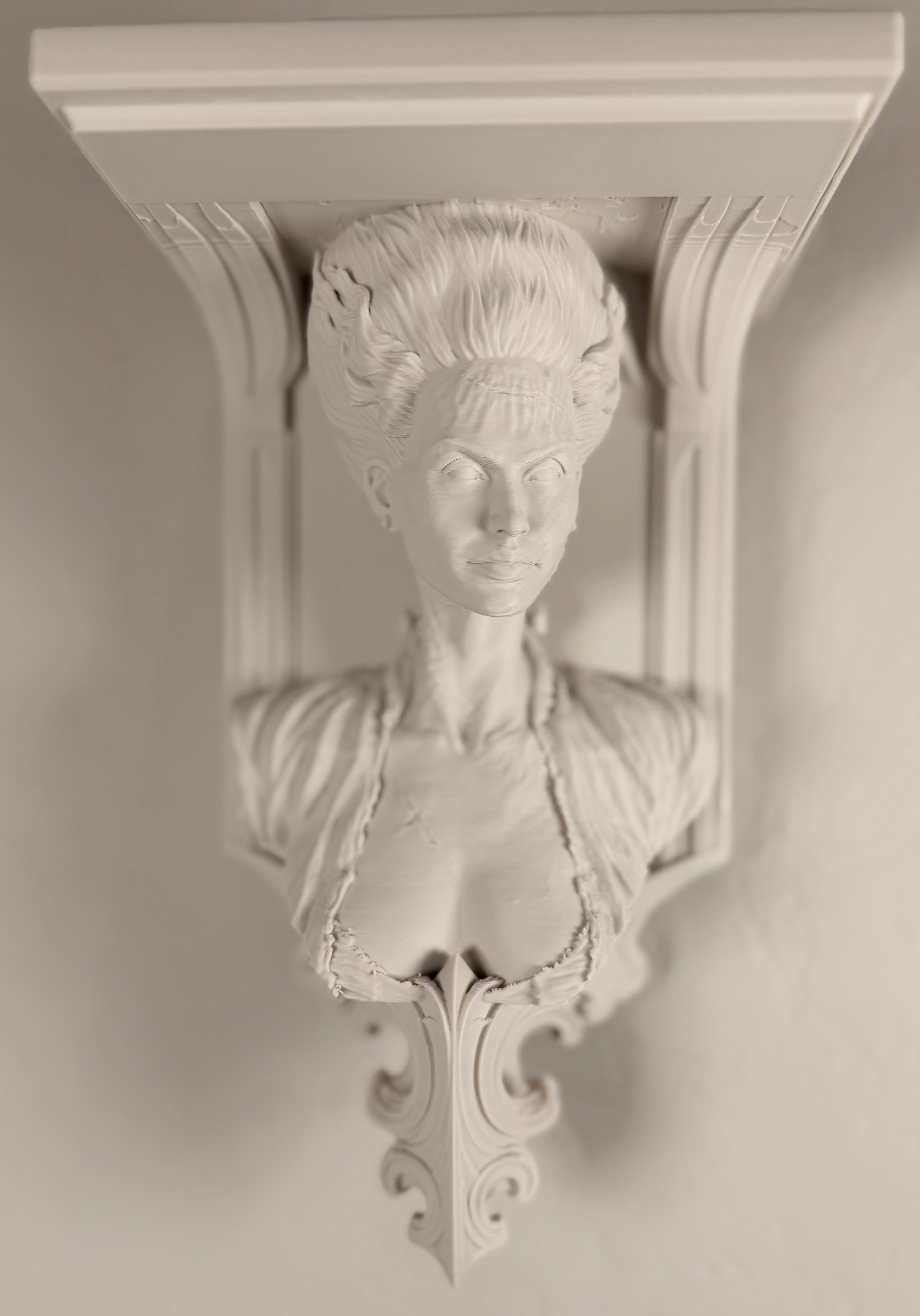 Horror Classic Bride of Frankenstein 6x5 Top Floating Wall Shelf Collectible
