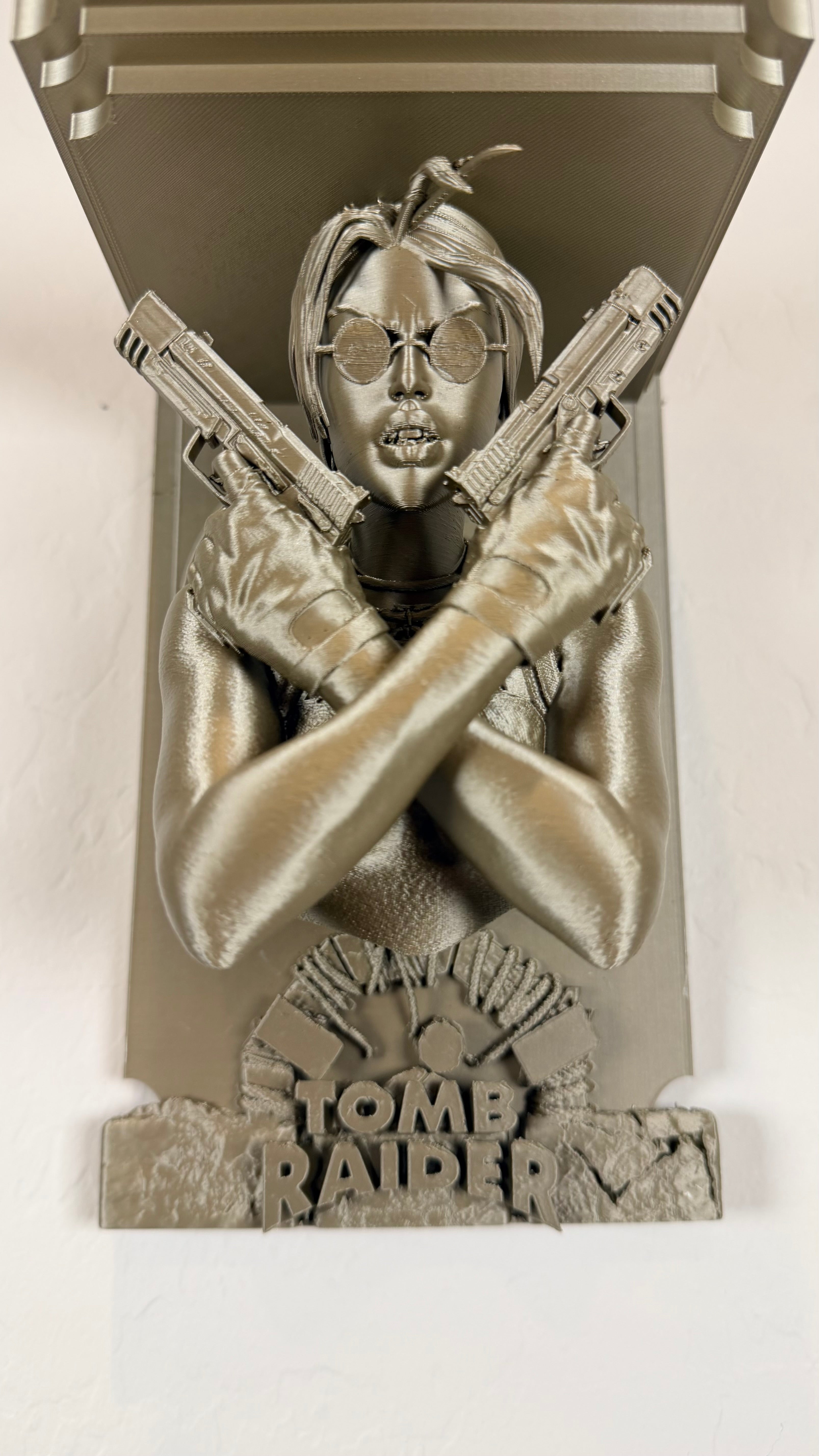 Tomb Raider Lara Croft Like – 3D Printed 5x5 Top Floating Wall Shelf