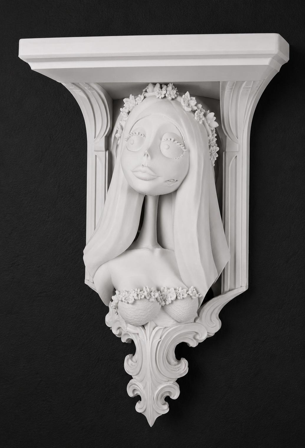 Horror Corpse Bride Emily 6x5 Top Floating Wall Shelf Collectible