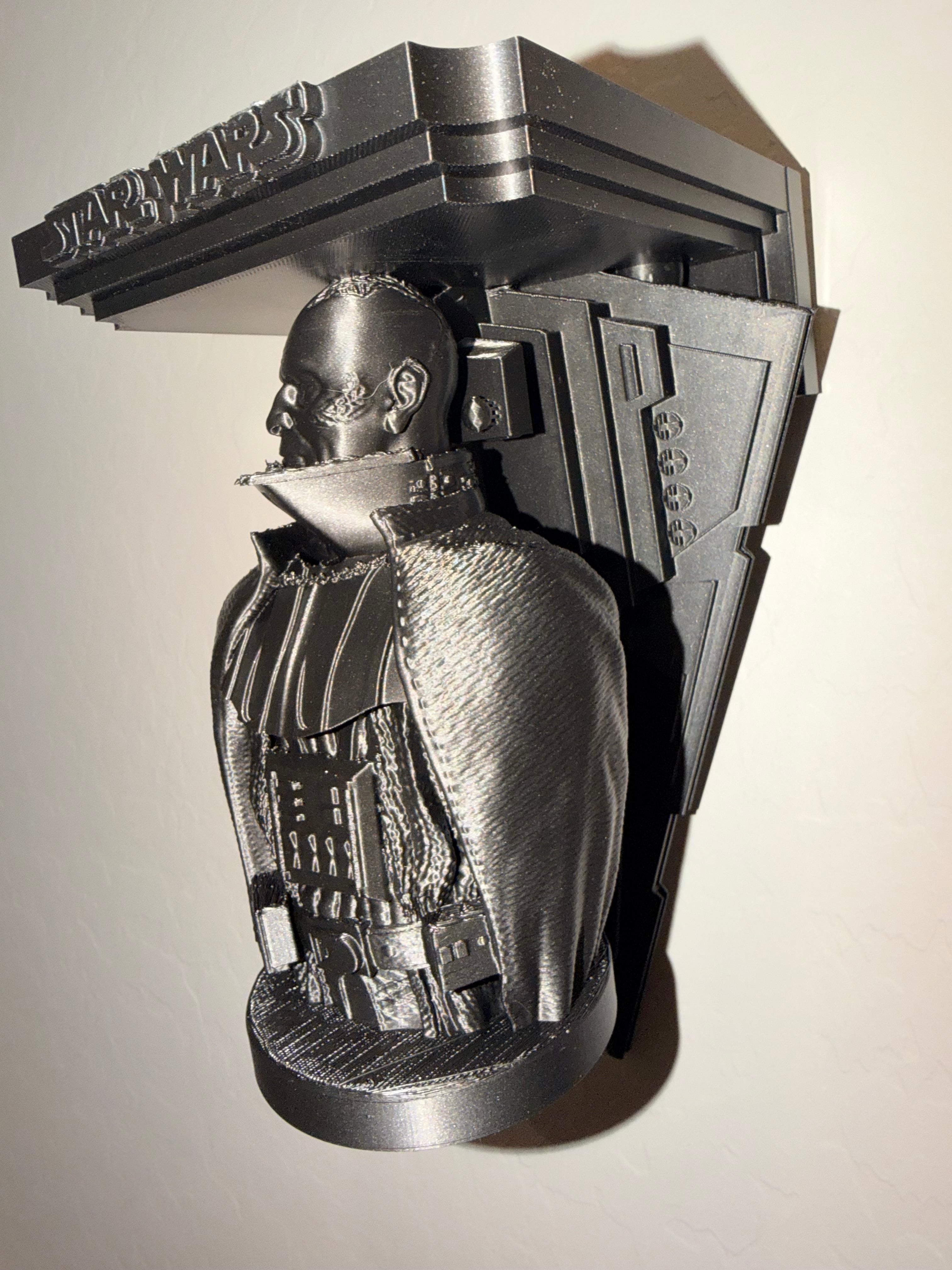 Star Wars - Darth Vader Unmasked - Star Destroyer Like Floating Wall Shelf Collectible