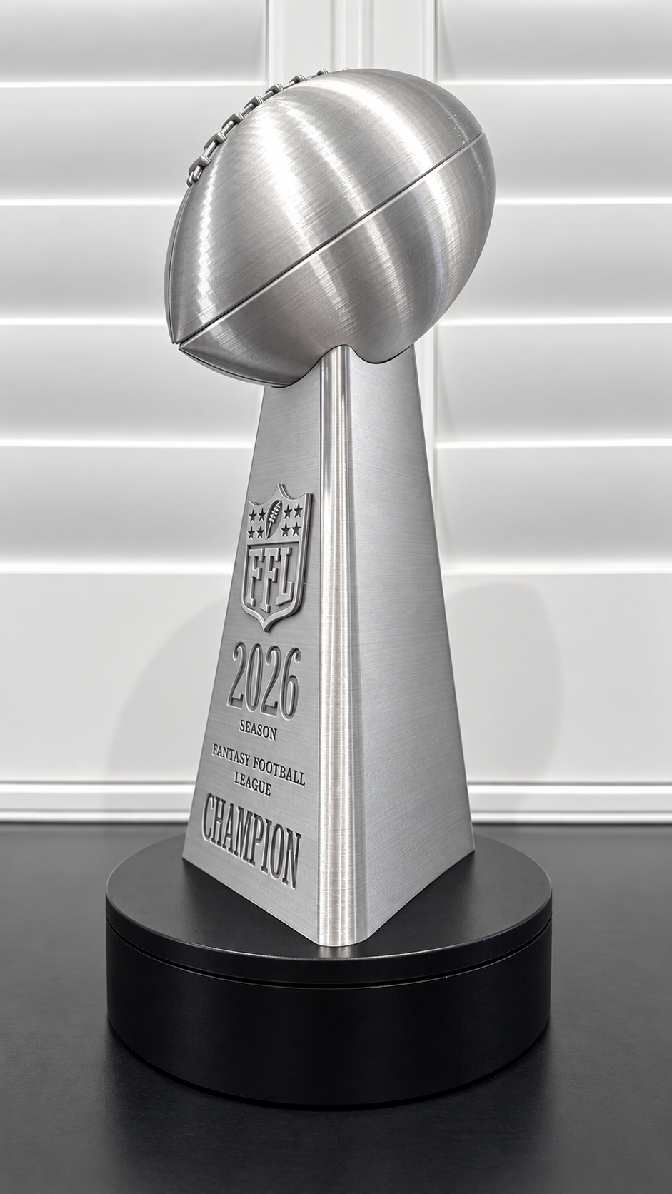 12-Inch Customizable Fantasy Football Championship Trophy – Silver or Gold