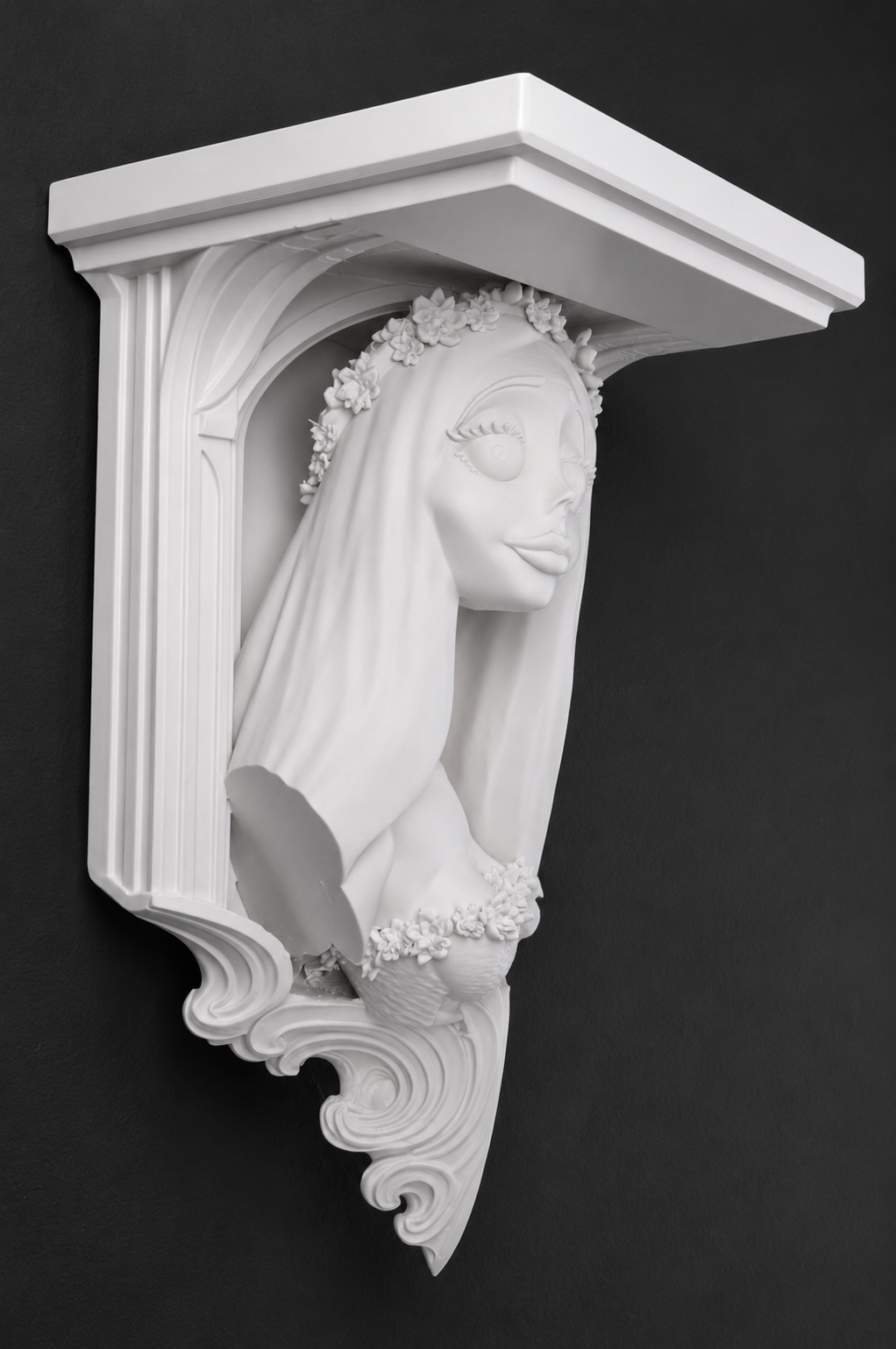 Horror Corpse Bride Emily 6x5 Top Floating Wall Shelf Collectible