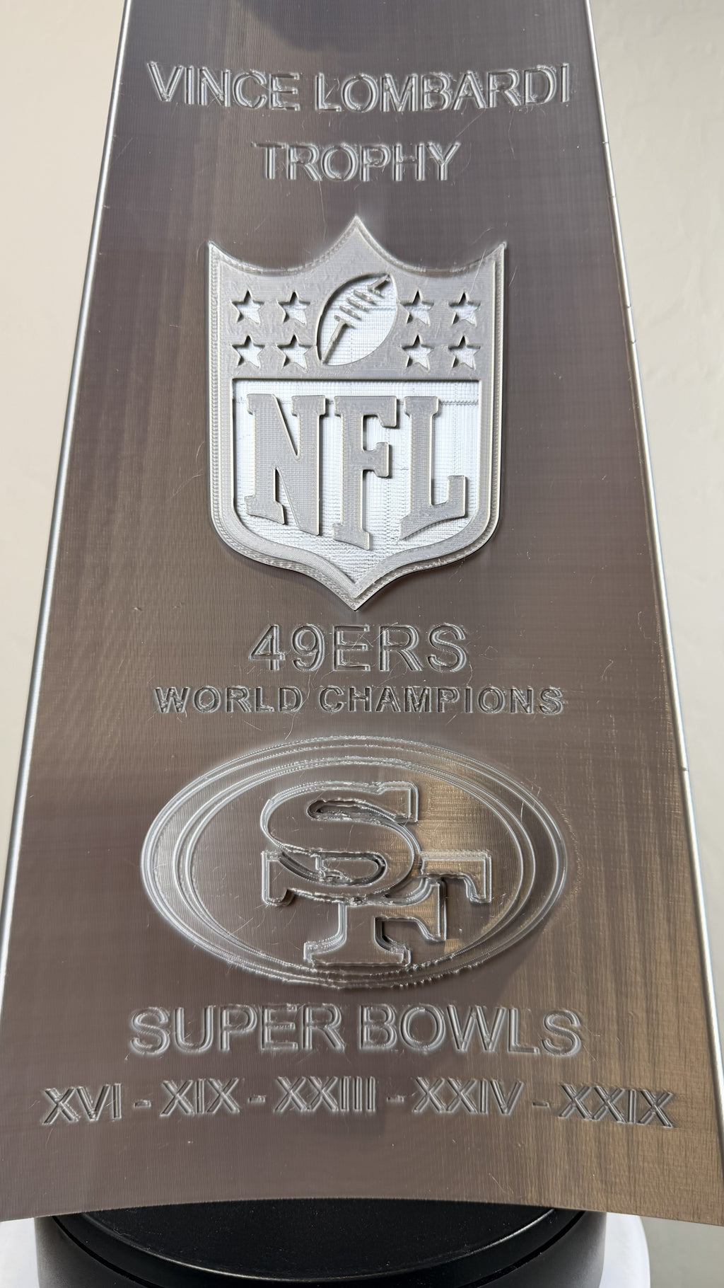 Custom 20 inch Lombardi Trophy San Francisco 49ers - ALL Superbowls
