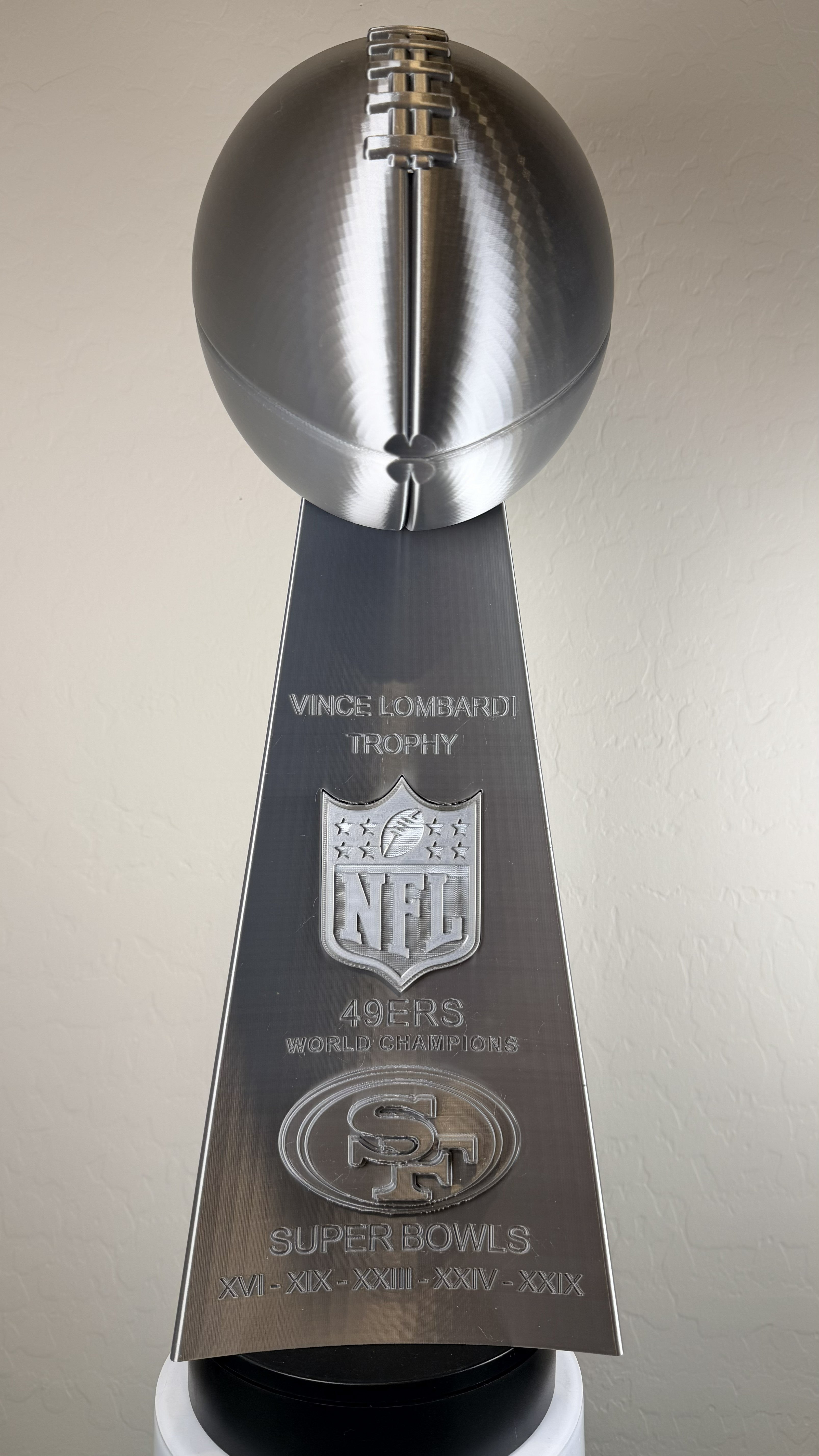 Custom 20 inch Lombardi Trophy San Francisco 49ers - ALL Superbowls