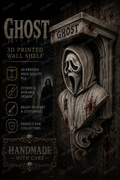 Horror Scream Ghostface Like 6x5 Top Floating Wall Shelf Collectible
