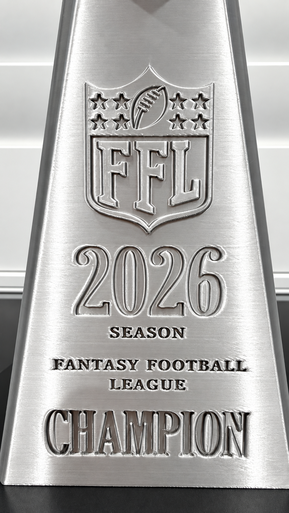 12-Inch Customizable Fantasy Football Championship Trophy – Silver or Gold