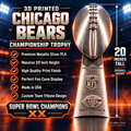 Chicago Bears Championship Trophy – 20-Inch Metallic Silver Display
