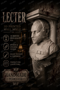 Horror Hannibal Lecter Like 6x5 Top Floating Wall Shelf Collectible