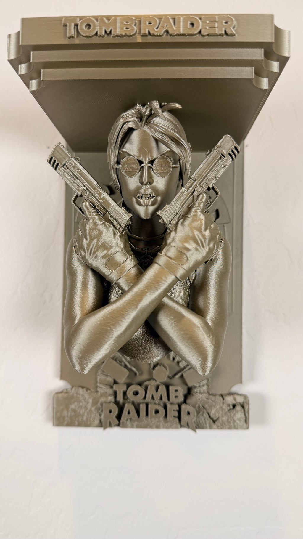 Tomb Raider Lara Croft Like – 3D Printed 5x5 Top Floating Wall Shelf