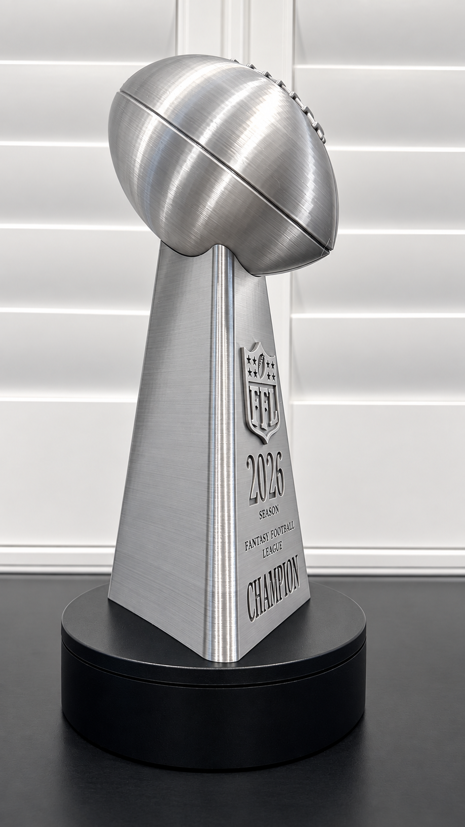 12-Inch Customizable Fantasy Football Championship Trophy – Silver or Gold