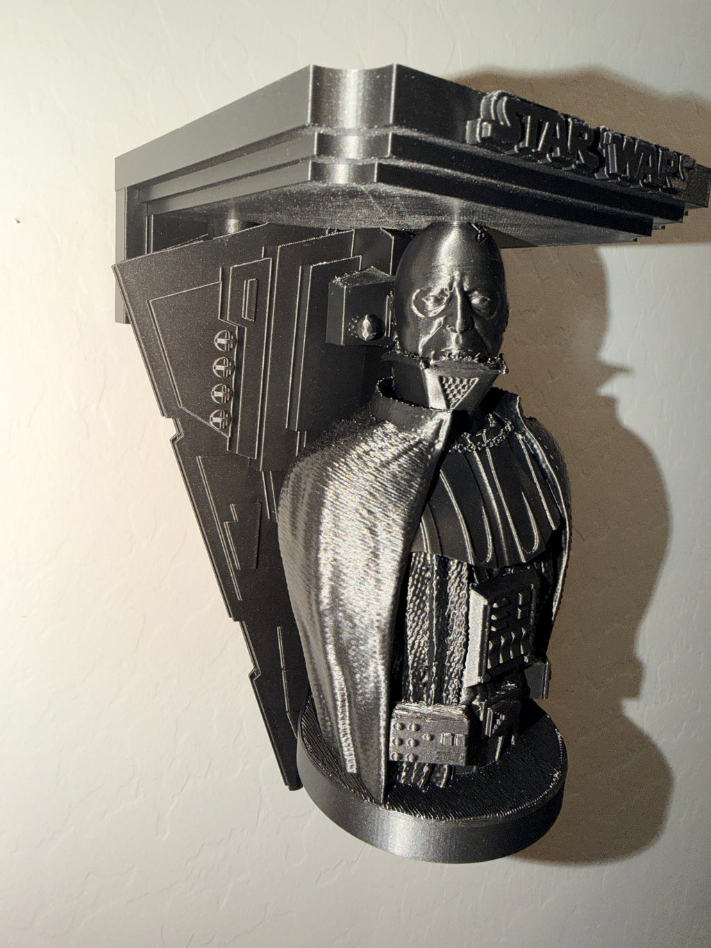 Star Wars - Darth Vader Unmasked - Star Destroyer Like Floating Wall Shelf Collectible