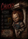 Horror Chucky 6x5 Top Floating Wall Shelf Collectible