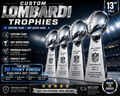 13 inch - Fully Customized Superbowl Vince Lombardi Trophy Like - ANY SB Game, Team, Year  ** FREE SHIPPING **