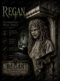 Horror The Exorcist Regan 6x5 Top Floating Wall Shelf Collectible