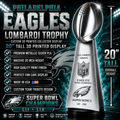 Custom 20 inch Lombardi Trophy Philadelphia Eagles - ALL Superbowls
