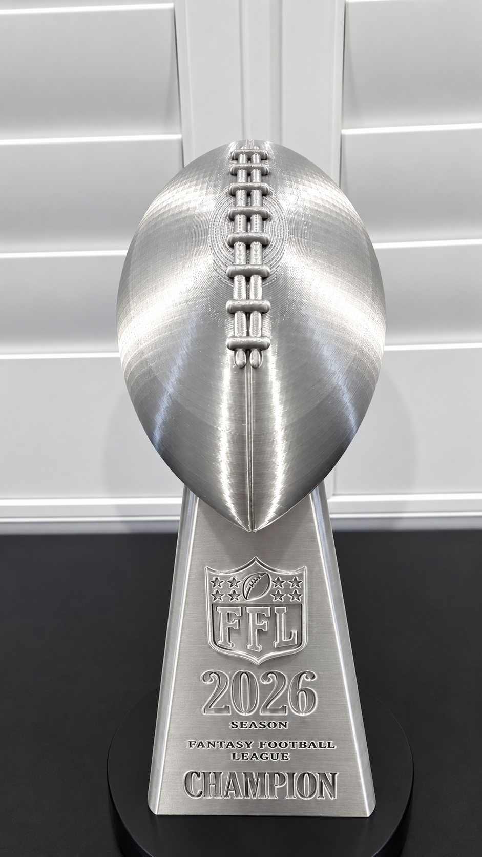 12-Inch Customizable Fantasy Football Championship Trophy – Silver or Gold