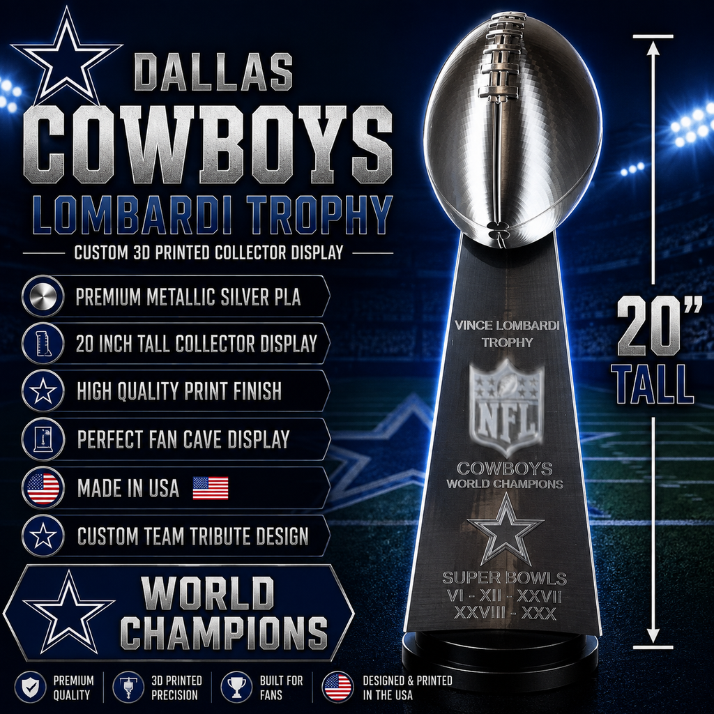 Custom 20 inch Lombardi Trophy Dallas Cowboys - ALL Superbowls