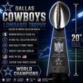 Custom 20 inch Lombardi Trophy Dallas Cowboys - ALL Superbowls
