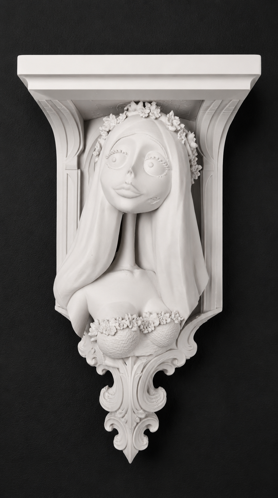 Horror Corpse Bride Emily 6x5 Top Floating Wall Shelf Collectible