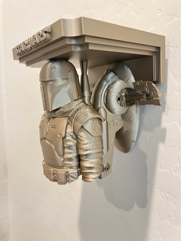 Star Wars - Boba Fett Slave 1 Like Floating Wall Shelf Decor Collectible