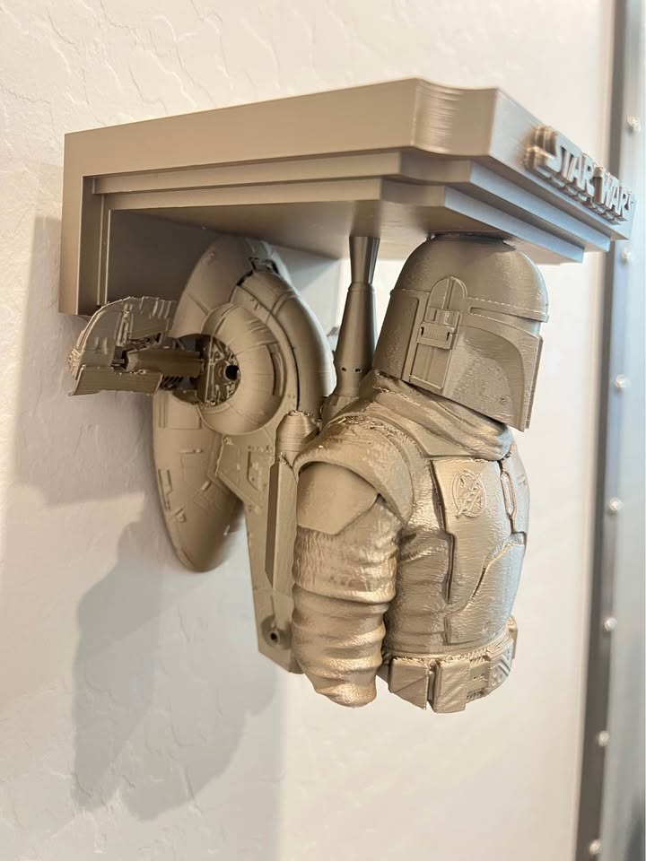 Star Wars - Boba Fett Slave 1 Like Floating Wall Shelf Decor Collectible