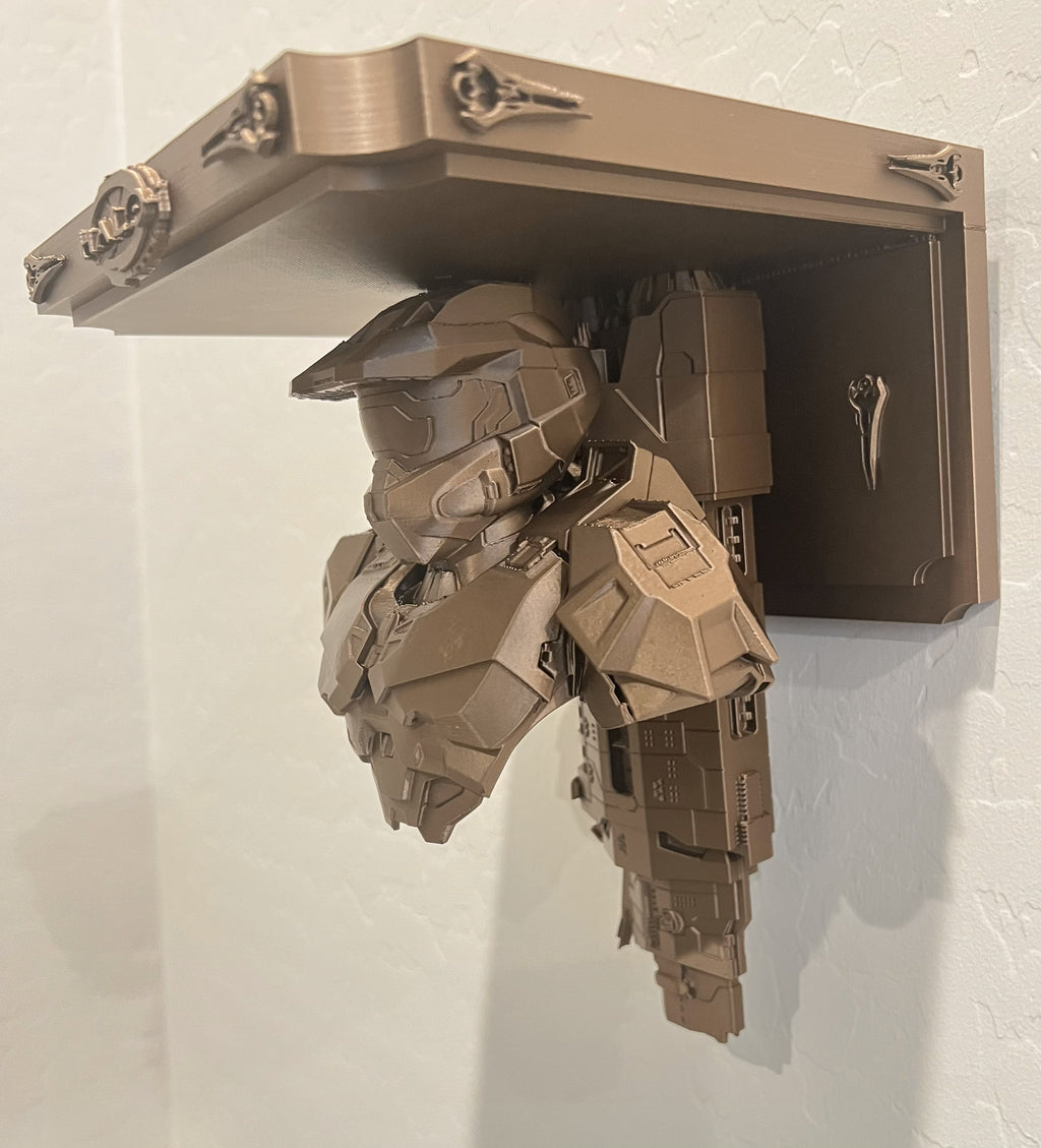 HALO Master Chief UNSC Pillar Of Autumn Like 7x7 Wall Shelf Collectible