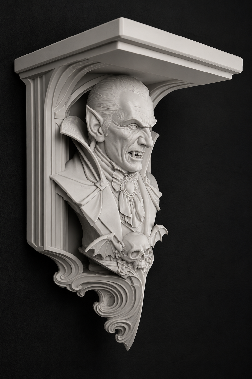 Horror Classic Count Dracula Vampire 6x5 Top Floating Wall Shelf Collectible