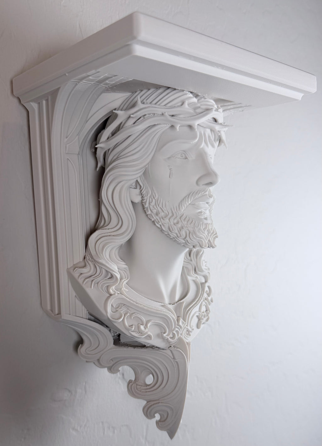 Religious Jesus Christ Portrait Like 6x5 Top Floating Wall Shelf