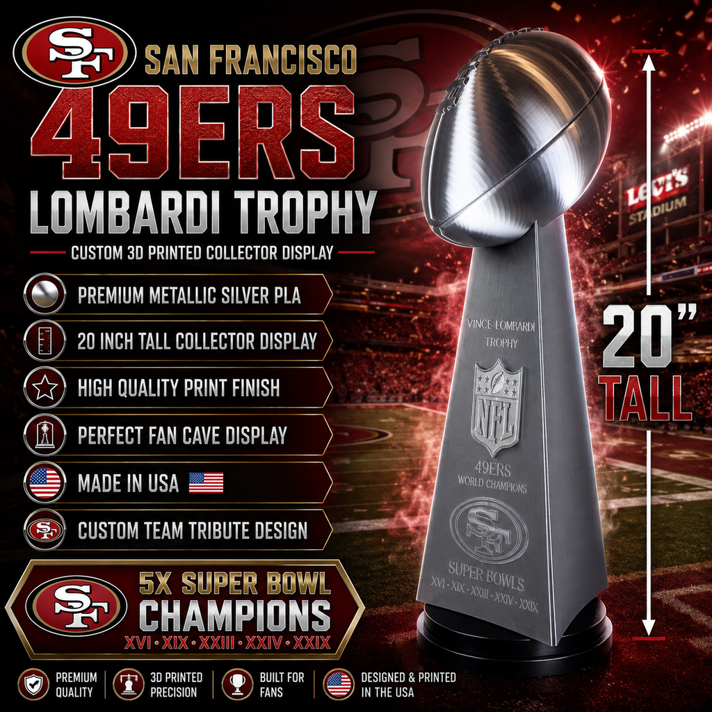 Custom 20 inch Lombardi Trophy San Francisco 49ers - ALL Superbowls