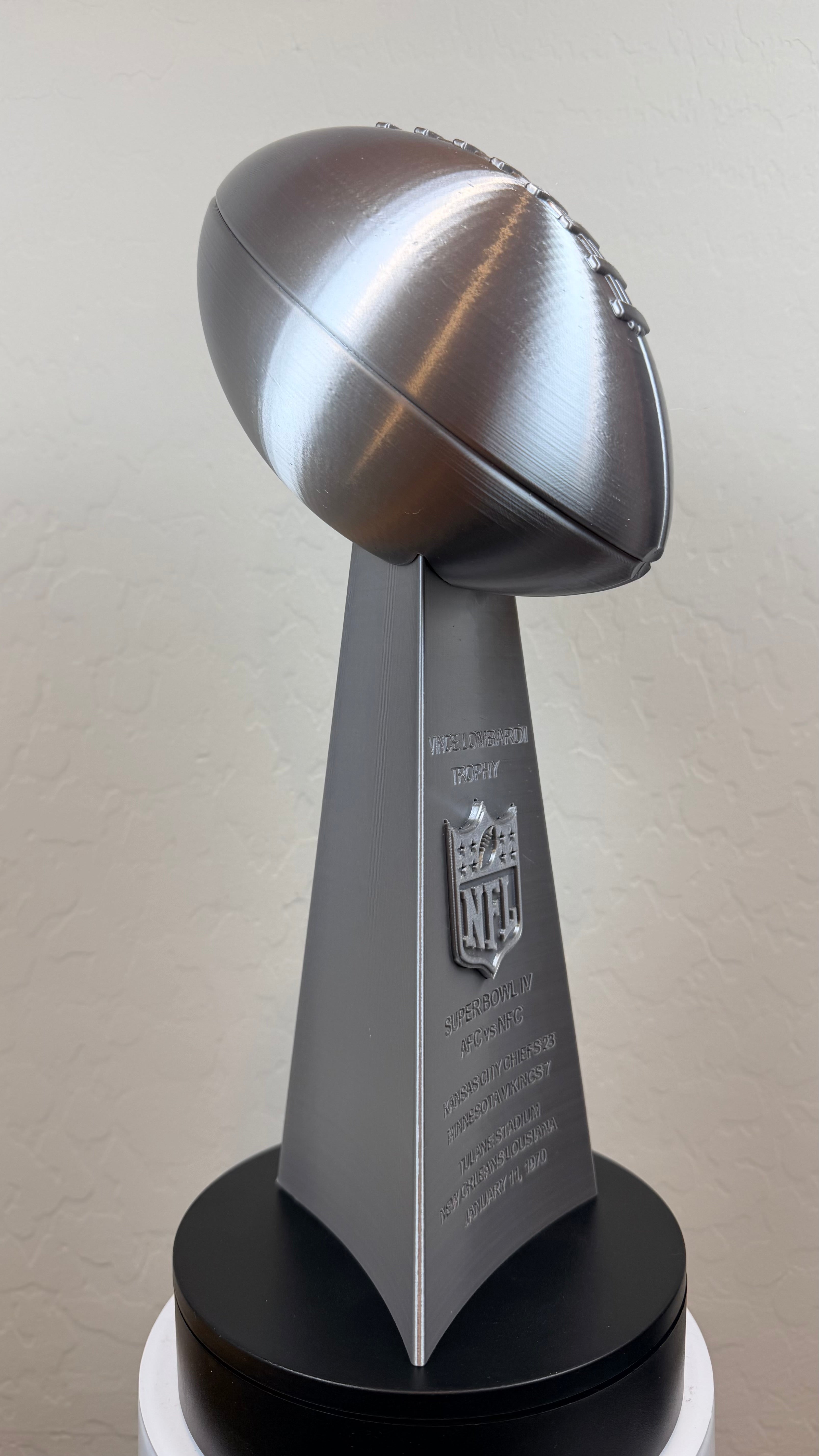 13 inch - Fully Customized Superbowl Vince Lombardi Trophy Like - ANY SB Game, Team, Year  ** FREE SHIPPING **
