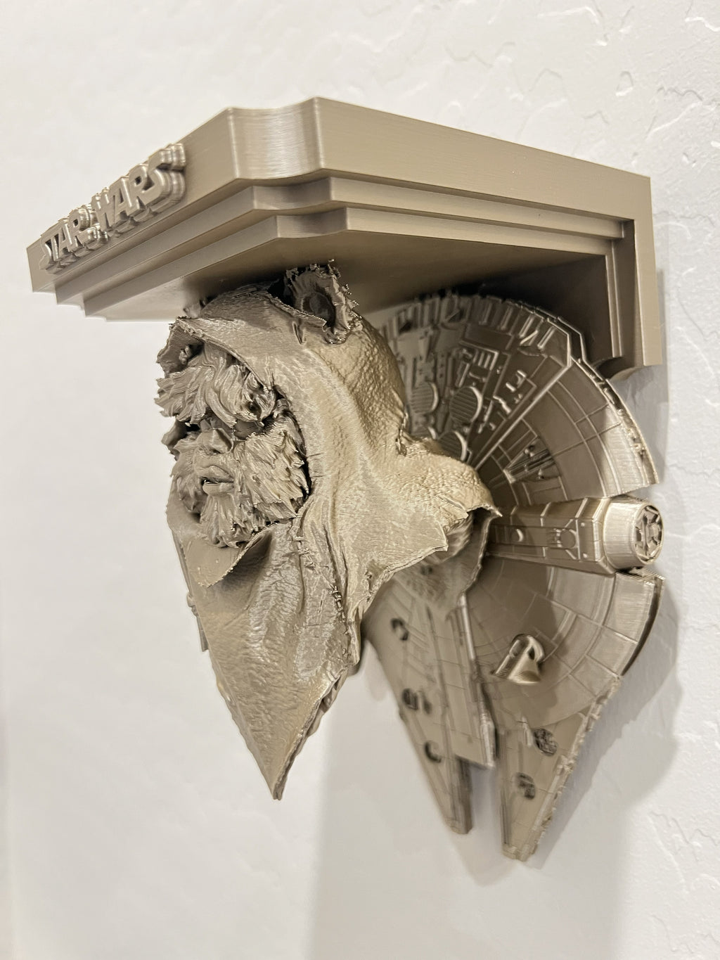 Star Wars - Ewok Millennium Falcon Like Floating Wall Shelf Decor Collectible