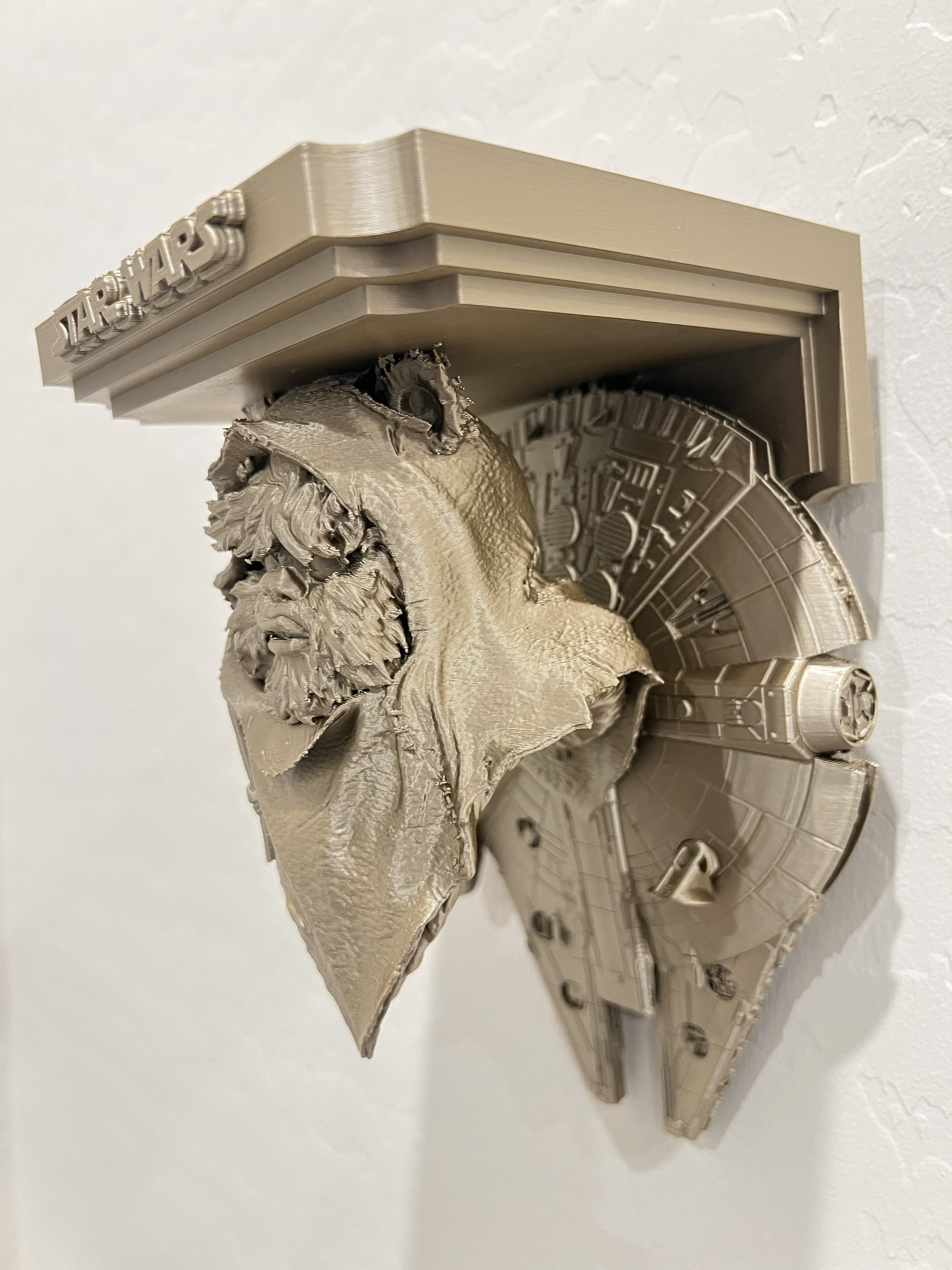 Star Wars - Ewok Millennium Falcon Like Floating Wall Shelf Decor Collectible