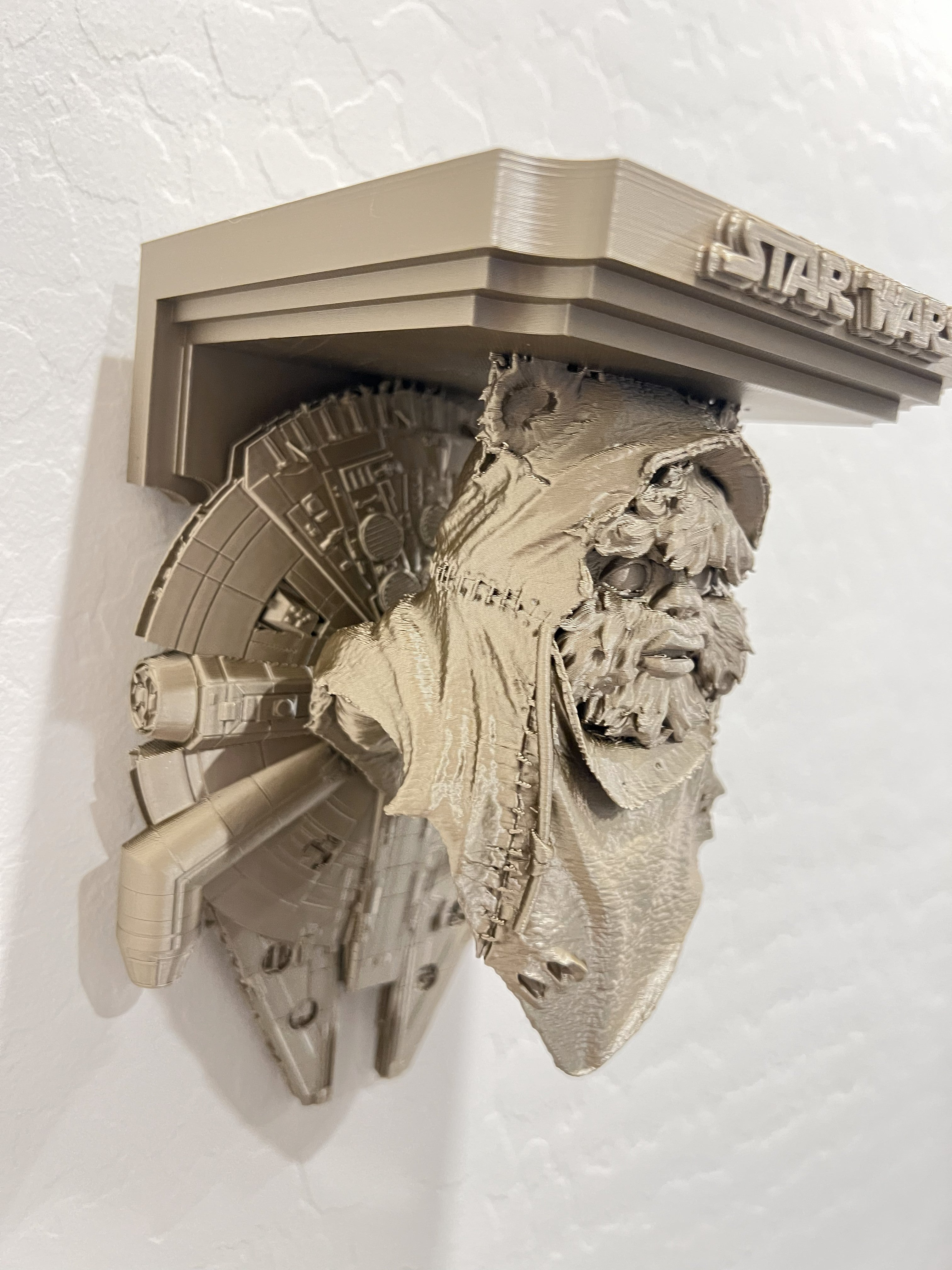 Star Wars - Ewok Millennium Falcon Like Floating Wall Shelf Decor Collectible