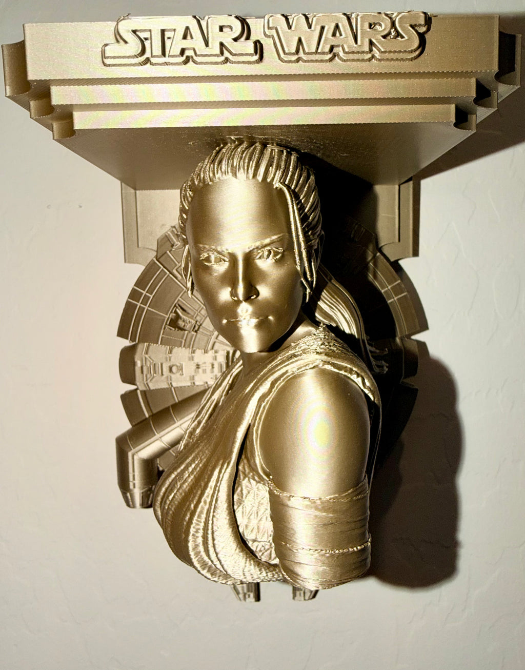 Star Wars - Rey Millenium Falcon Like Floating Wall Shelf Decor Collectible