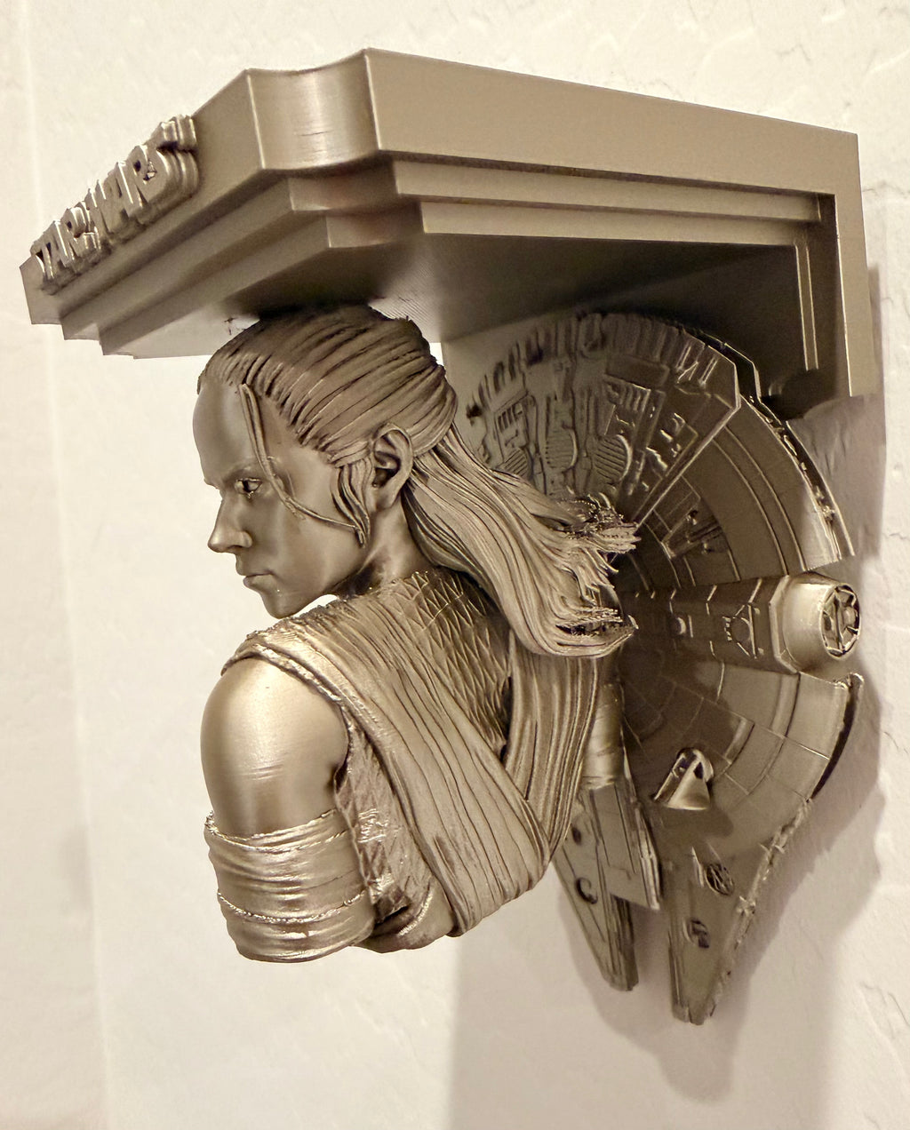 Star Wars - Rey Millenium Falcon Like Floating Wall Shelf Decor Collectible