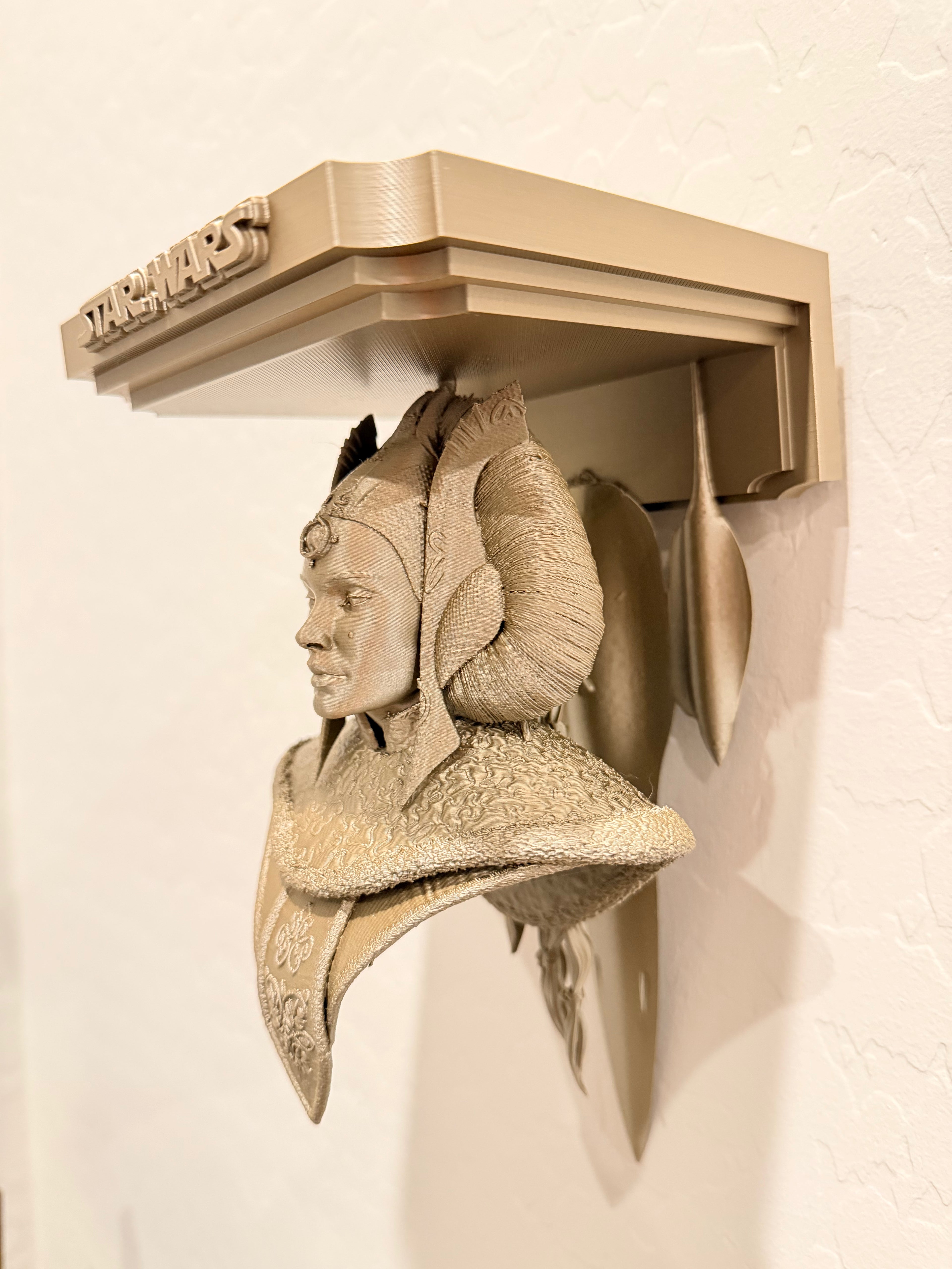 Star Wars - Princess Padme Naboo Royal Starship Like Floating Wall Shelf Decor Collectible