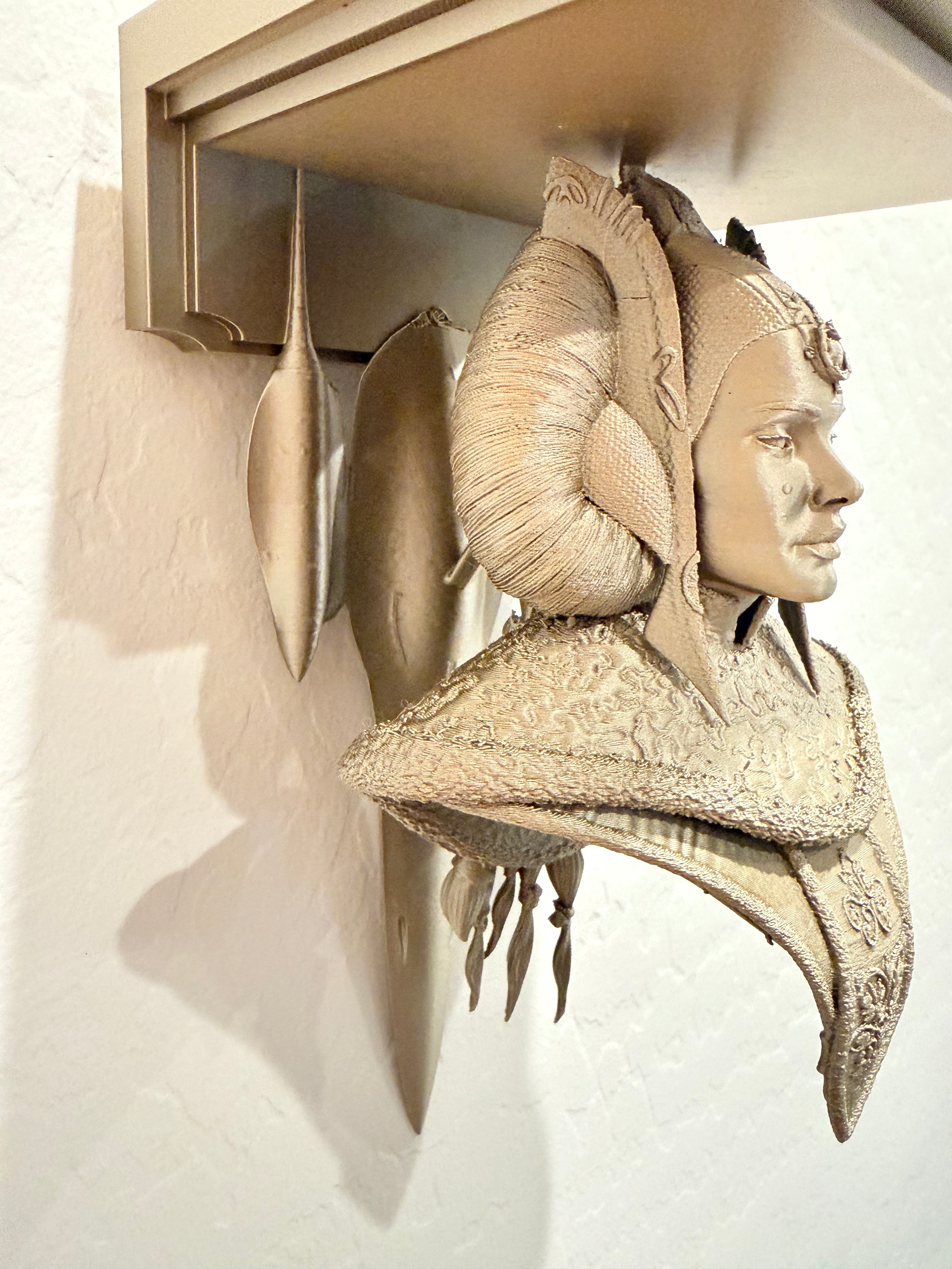 Star Wars - Princess Padme Naboo Royal Starship Like Floating Wall Shelf Decor Collectible