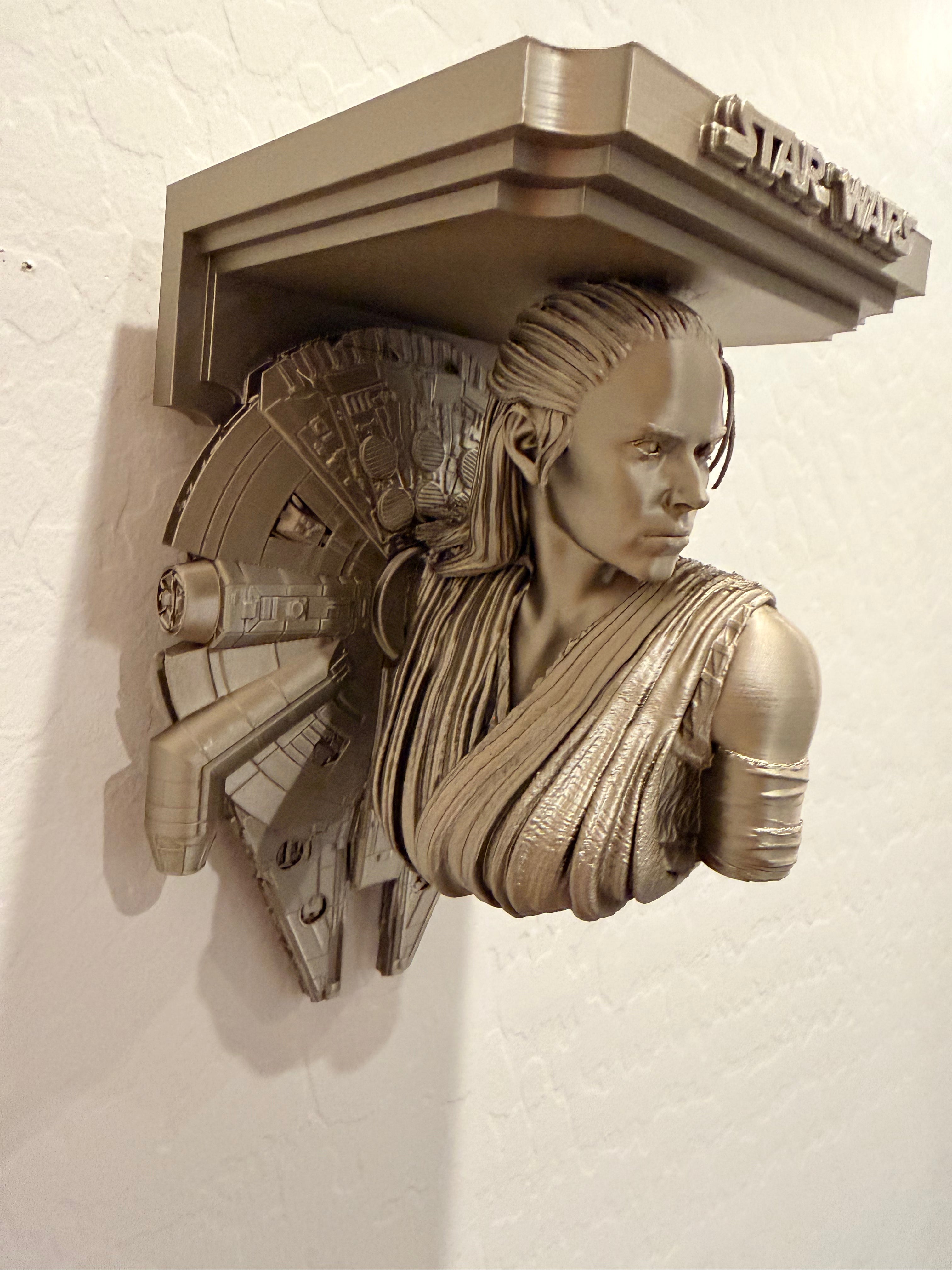 Star Wars - Rey Millenium Falcon Like Floating Wall Shelf Decor Collectible