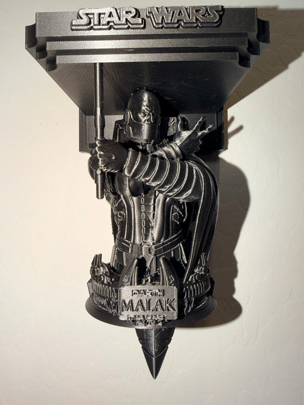 Star Wars - Darth Malak - Leviathan Like Floating Wall Shelf Collectible
