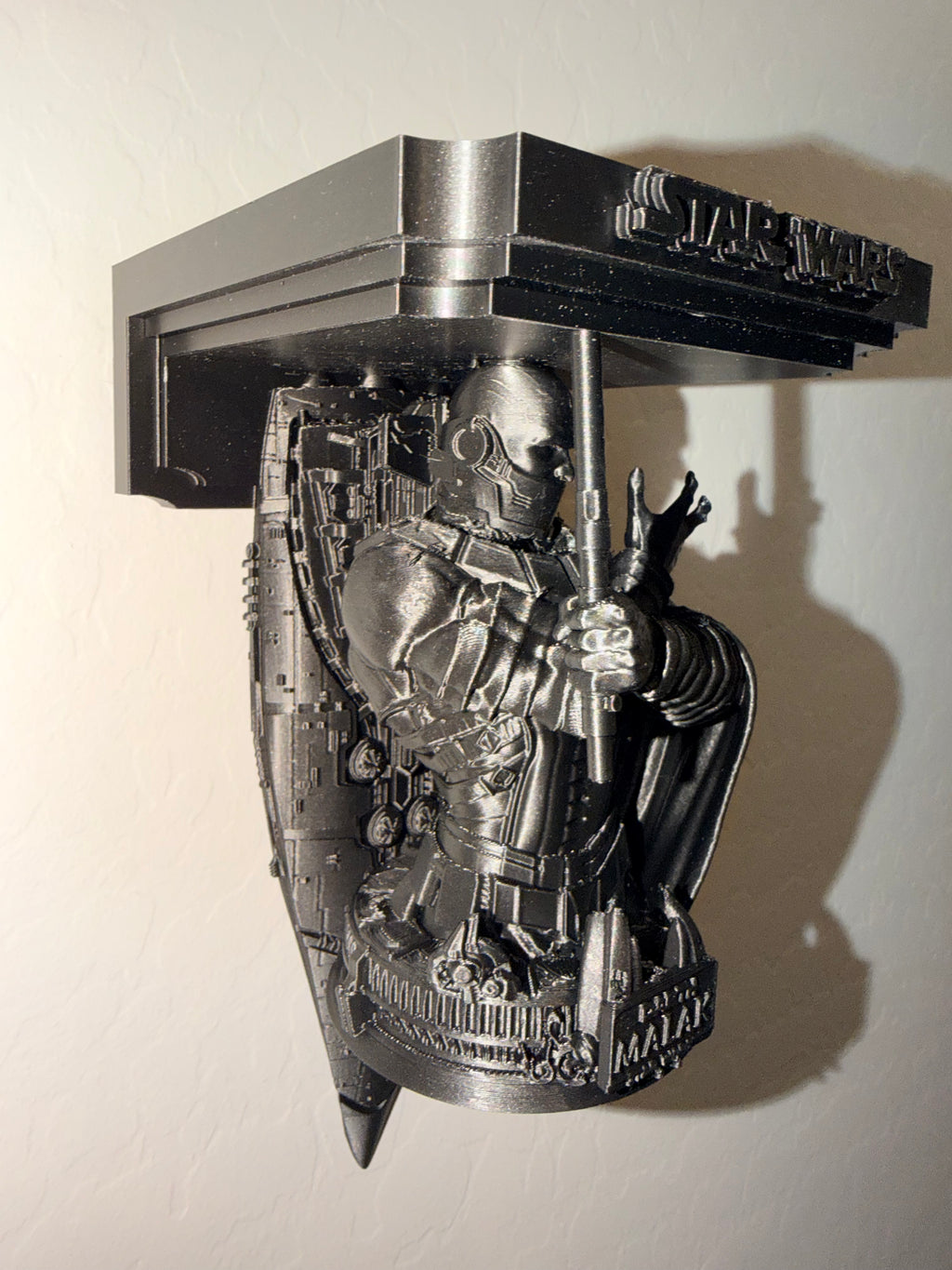 Star Wars - Darth Malak - Leviathan Like Floating Wall Shelf Collectible