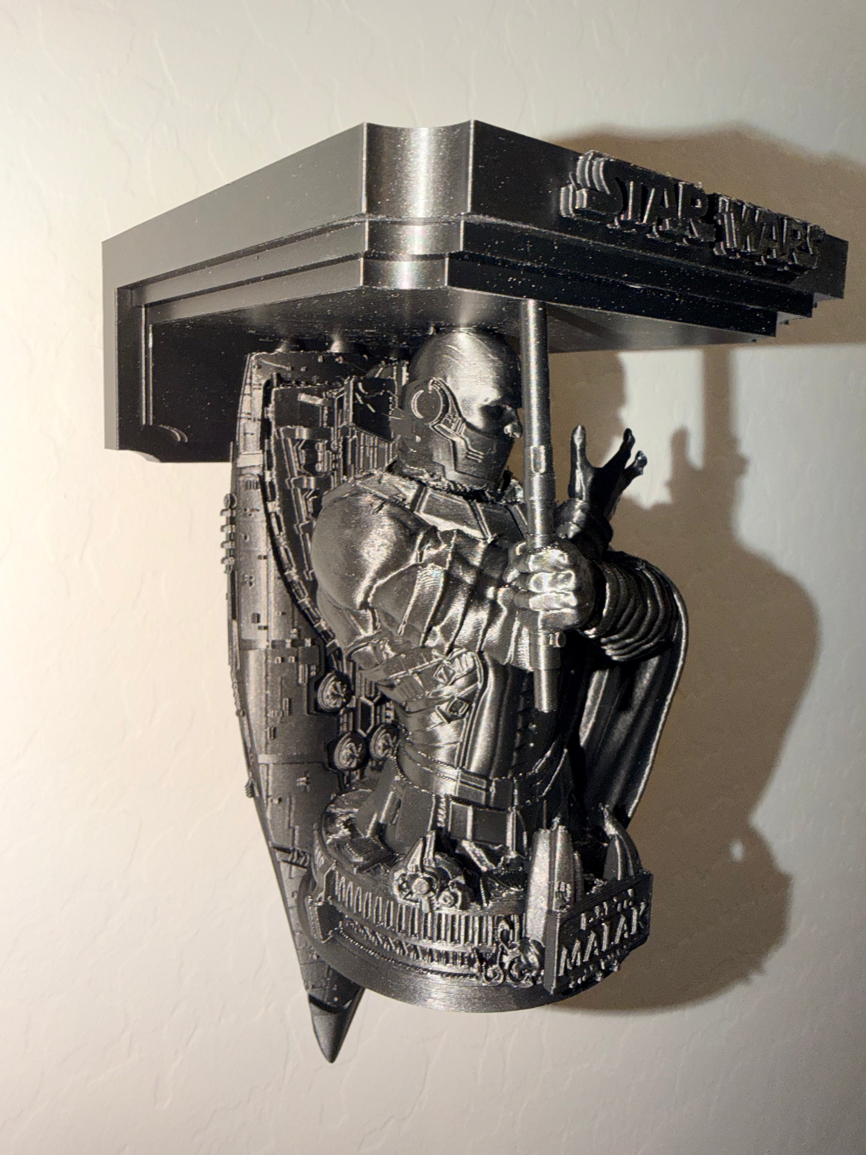 Star Wars - Darth Malak - Leviathan Like Floating Wall Shelf Collectible