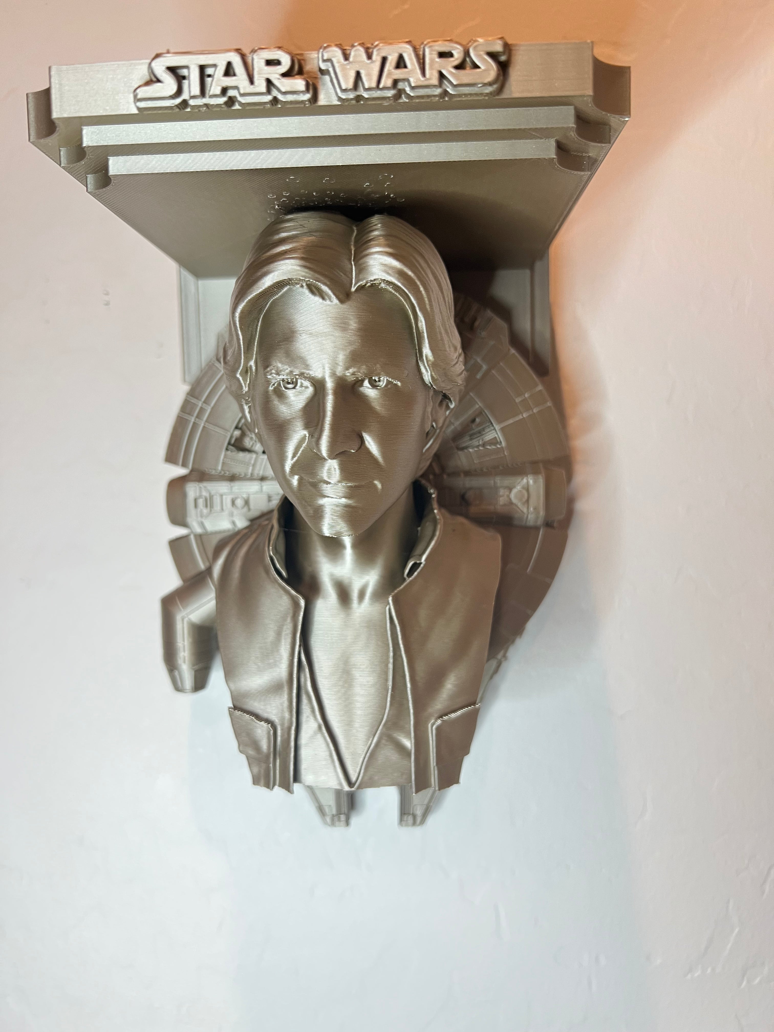 Star Wars - Han Solo Millennium Falcon Like Floating Wall Shelf Decor Collectible - Multiple Colors