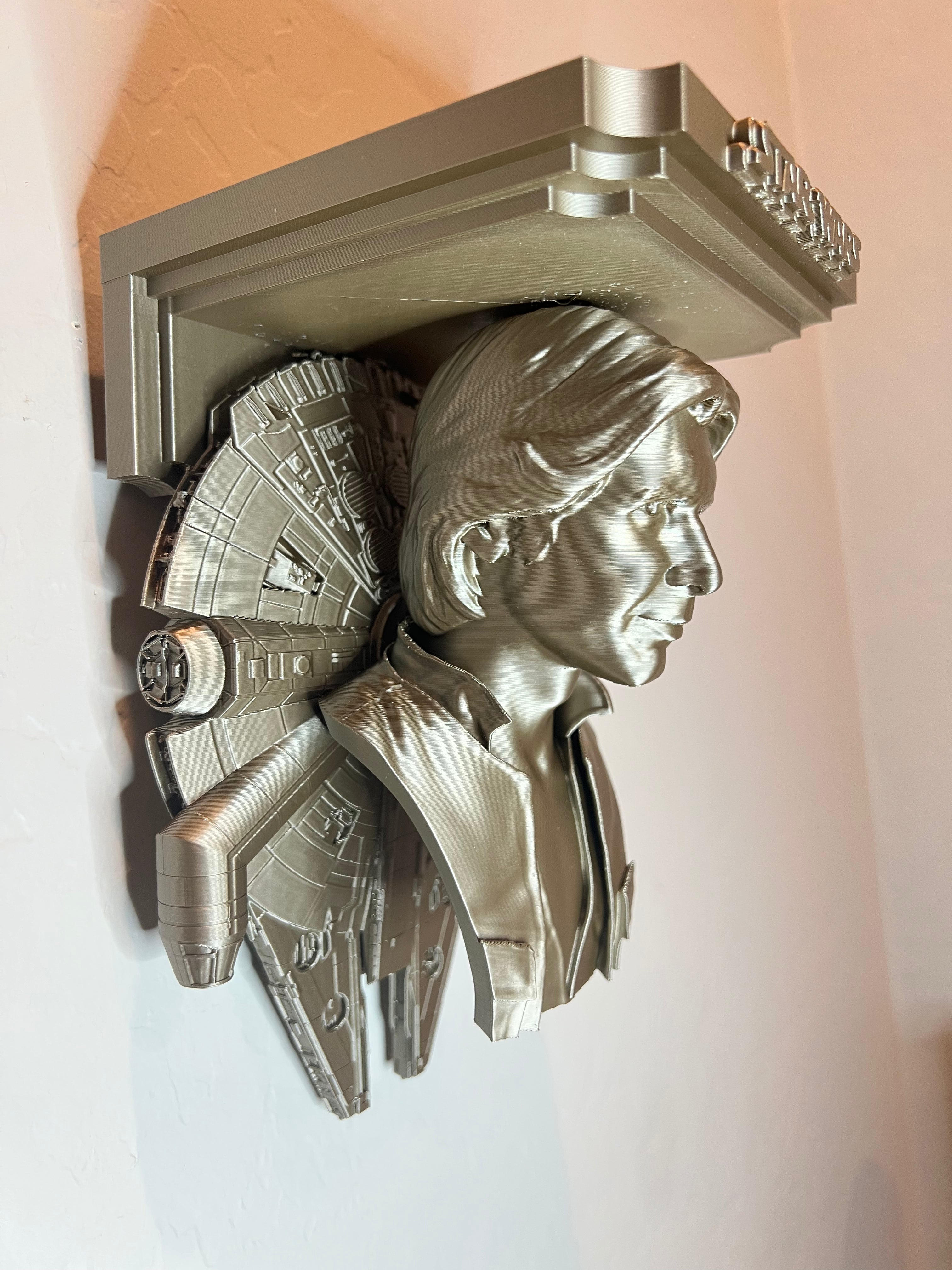 Star Wars - Han Solo Millennium Falcon Like Floating Wall Shelf Decor Collectible - Multiple Colors
