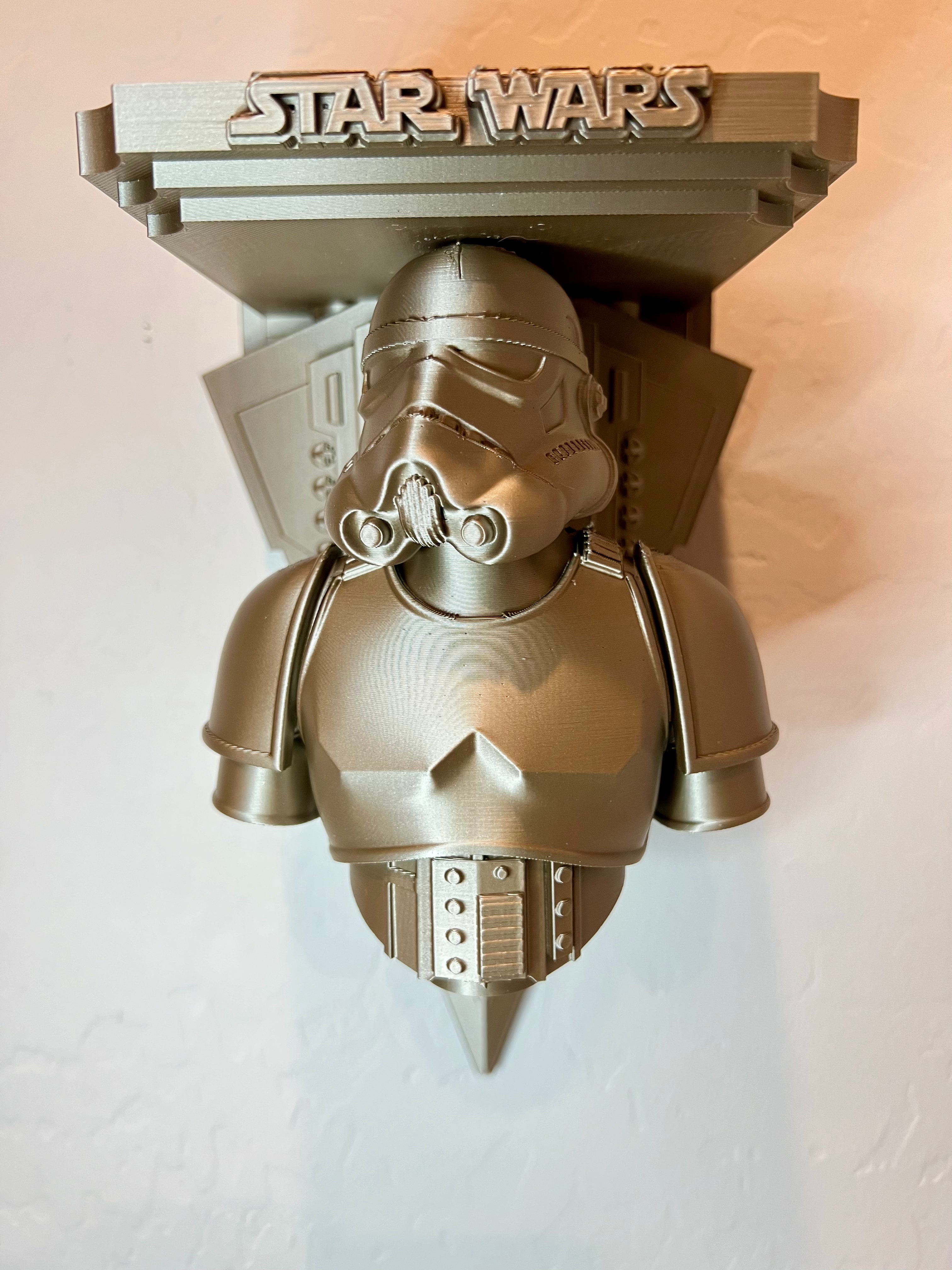 Star Wars -Stormtrooper Star Destroyer Like Floating Wall Shelf Decor Collectible - Multiple Colors