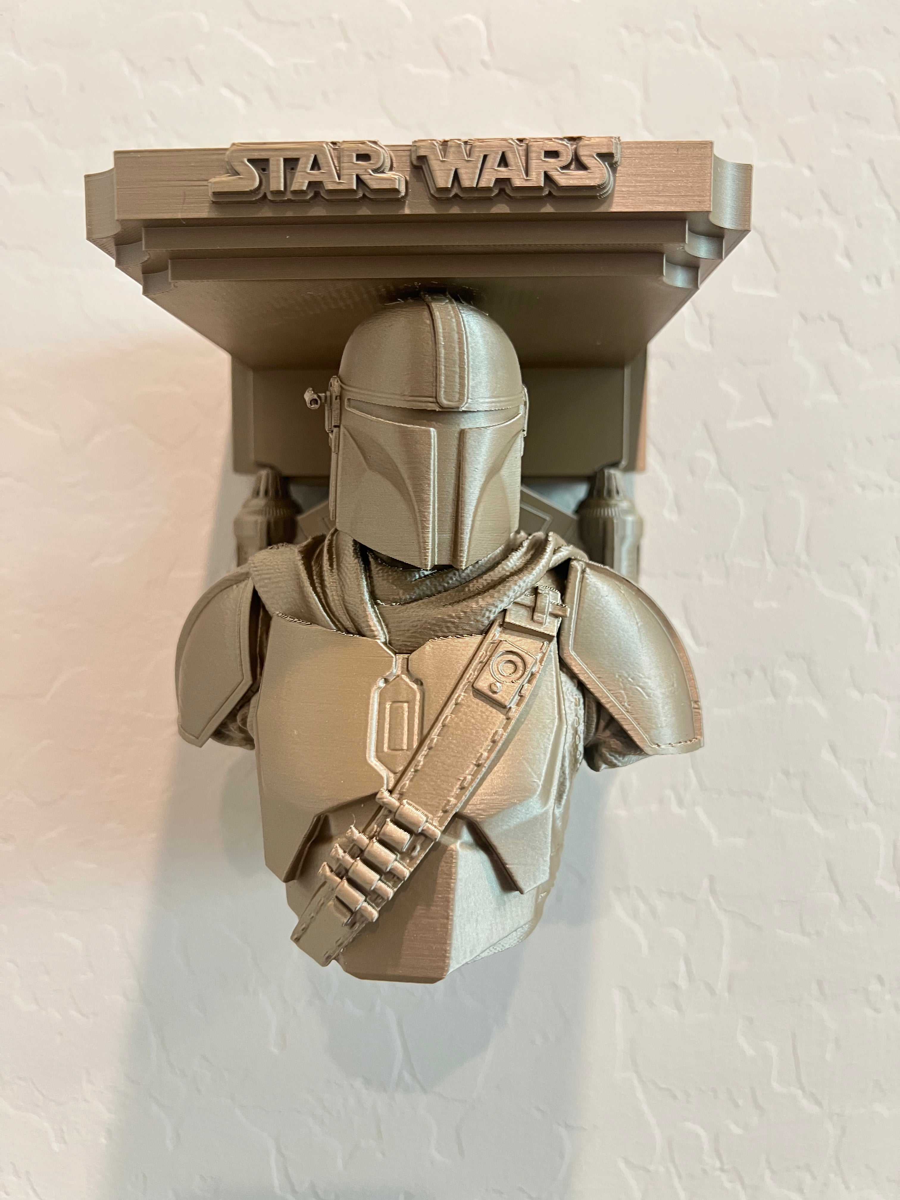 Star Wars - Mandalorian Razor Crest Like Floating Wall Shelf Decor Collectible - Multiple Colors