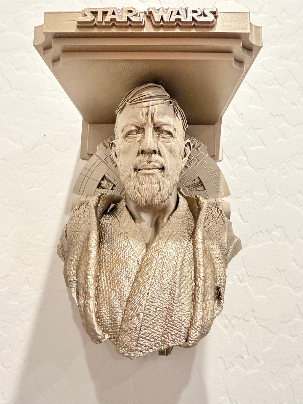 Star Wars - Old Obi-Wan Kenobi Millennium Falcon Like Floating Wall Shelf Decor Collectible