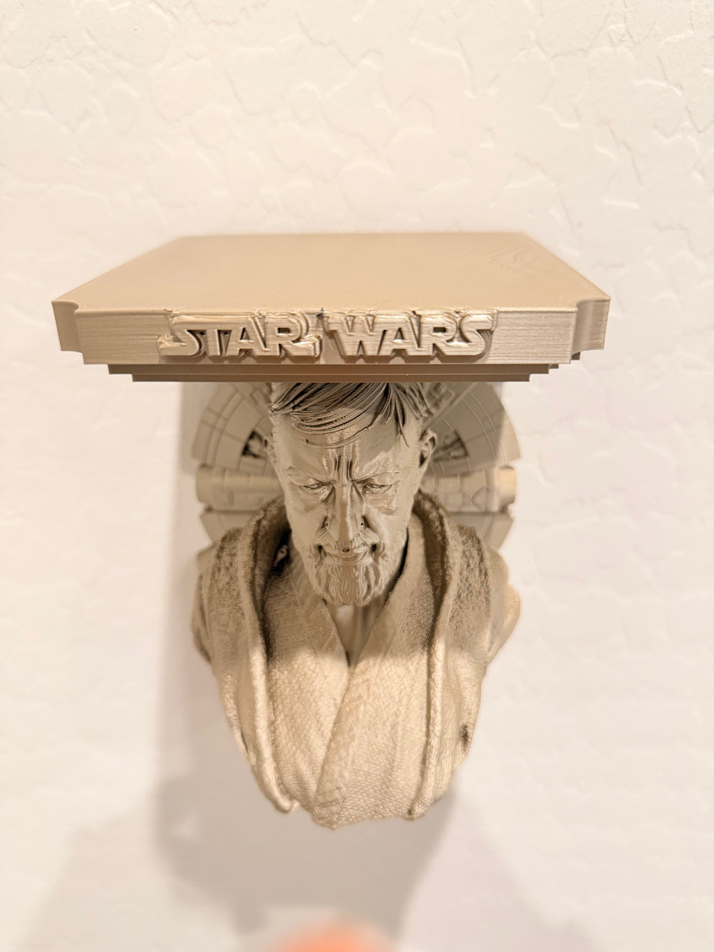 Star Wars - Old Obi-Wan Kenobi Millennium Falcon Like Floating Wall Shelf Decor Collectible